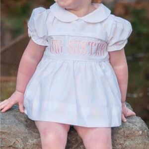 Big Sister Kids Matching Set - White